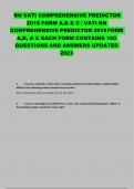 RN VATI COMPREHENSIVE PREDICTOR 2019 FORM A,B & C / VATI RN COMPREHENSIVE PREDICTOR 2019 FORM A,B, & C EACH FORM CONTAINS 180 QUESTIONS AND ANSWERS UPDATED 2023