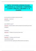 MPTC INVESTIGATIONS EXAM |  QUESTIONS & ANSWERS (VERIFIED) |  LATEST UPDATE | GRADED A+ &  PASSEDMPTC INVESTIGATIONS EXAM |  QUESTIONS & ANSWERS (VERIFIED) |  LATEST UPDATE | GRADED A+ &  PASSEDMPTC INVESTIGATIONS EXAM |  QUESTIONS & ANSWERS (VERIFIED) | 