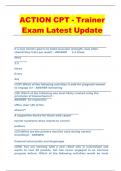 ACTION CPT - Trainer exam Questions and Answers(A+ Solution guide)