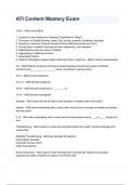 ATI Content Mastery Exam 2024 Questions & Answer Already Graded A.