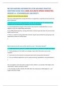 NR 599 NURSING INFORMATICS FOR ADVANCE PRACTICE MIDTERM EXAM 2024 (100% ACCURATE SPRING SEMESTER) GRADED A+ |CHAMBERLAIN UNIVERSITY