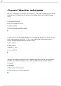 Ob exam 2 Questions and Answers