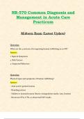 Midterm & Final Exam: NR570 / NR 570 Common Diagnosis and Management in Acute Care Practicum (Latest 2024 / 2025 Updates STUDY BUNDLE WITH COMPLETE SOLUTIONS) | 100% Correct | Grade A - Chamberlain