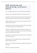 CLEP Analyzing and Interpreting Literature: Poetry