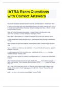 IATRA Exam Questions with Correct Answers 