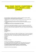 FINAL EXAM - BLOCK 1 QUESTIONS & ANSWERS 2024 UPDATE | 100% CORRECT     A nurse explains a surgical procedure in detail to a patient in order to obtain informed consent. How would this action be deemed? A.	Appropriate since the patient needs the surgery a