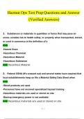 Hazmat Ops Test Prep Questions and Answers (2024 / 2025) (Verified Answers)