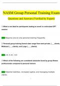 NASM GROUP FITNESS STUDY EXAM LATEST BUNDLE PACK SOLUTION (VERIFIED)