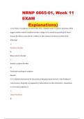 NRNP 6665-01, Week 11  EXAM