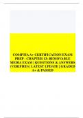 COMPTIA A+ CERTIFICATION EXAM  PREP - CHAPTER 13: REMOVABLE  MEDIA EXAM | QUESTIONS & ANSWERS  (VERIFIED) | LATEST UPDATE | GRADED  A+ & PASSED