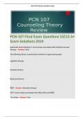 PCN-107 Final Exam Questions (GCU) A+ Score Solutions 2024.  Terms like; Systematic desensitization is most closely associated with Solution Focused therapy. - Answer: False