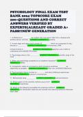 PSYCHOLOGY FINAL EXAM TEST BANK 2024 TOPSCORE EXAM 200+QUESTIONS AND CORRECT ANSWERS VERIFIED BY EXPERTS-ALREADY GRADED A+ PASS!!!NEW GENERATION