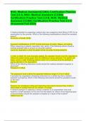 NHA: Medical Assistant(CCMA) Certification Practice Test 2.0 A, NHA: Medical Assistant (CCMA) Certification Practice Test 2.0 B, NHA: Medical Assistant (CCMA) Certification Practice Test 2.0 C (Answered Fall 2024)