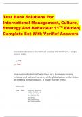 Test Bank Solutions For International Management, Culture, Strategy And Behaviour 11TH Edition| Complete Set With Verifief Answers