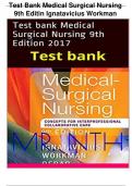 Medical Surgical Nursing 9th Edition Test bank (Ignatavicius Workman)  ALL Chapters