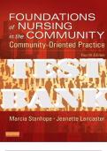 TEST BANK for Foundations of Nursing in the Community 4th Edition Community-Oriented Practice. ISBN 9780323100946, ISBN: 9780323241823. (Chapter 1-32).