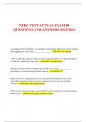 NERC TEST ACTUAL EXAM 88  QUESTIONS AND ANSWERS 2023/2024