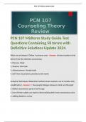 PCN 107 Midterm Study Guide Test Questions Containing 58 terms with Definitive Solutions Update 2024.