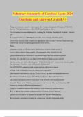 Volunteer Standards of Conduct Exam 2024 Questions and Answers Graded A+