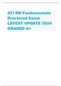 ATI RN Fundamentals  Proctored Exam LATEST UPDATE 2024  GRADED A+