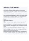 ATI MED SURG RN Med Surge Cardio Disorders Exam Questions and Answers Newest