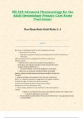 NR568 / NR 568 Final Exam Study Guide Week 5 - 8 (Latest 2024 / 2025): Advanced Pharmacology for the Adult-Gerontology Primary Care Nurse Practitioner | Complete Study Guide with Verified Answers - Chamberlain