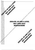 EDEXCEL A LEVEL JUNE 2023 CHEMISTRY 9cho MARKSCHEME PAPER 3