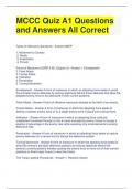 Bundle For MCCC  Exam Questions with Correct Answers