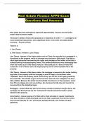 Real Estate Finance AYPO Exam Questions And Answers 