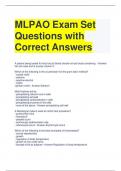 MLPAO Exam Set Questions with Correct Answers 