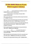 NURS 3065 Midterm Exam With Complete Solution