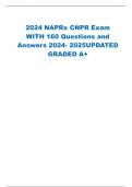 2024 NAPRx CNPR Exam WITH 160 Questions and Answers 2024- 2025UPDATED GRADED A+ 