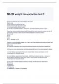 NASM weight loss  Exam Bundle