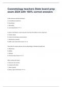 Cosmetology Student Instructor Exam 2024 with 100% correct answers