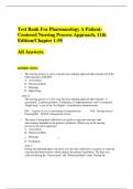 Test Bank Pharmacology A Patient-Centered Nursing Process Approach, 11th Edition by Linda E. McCuistion Chapter 1-58/Complete Guide/2024/