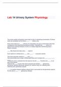 Lab 14 Urinary System Physiology