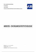 Samenvatting: Arbeids- en organisatiepsychologie - Prof. Hofmans (12/20)