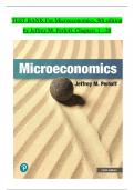 TEST BANK For Microeconomics, 9th Edition by Jeffrey M. Perloff, Verified Chapters 1 - 20, Complete Newest Version