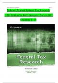 Solution Manual For Federal Tax Research, 13th Edition by Roby Sawyers, Steven Gill, Verified Chapters 1 - 13, Complete Newest Version