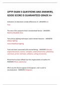 UPTP EXAM 3 QUESTIONS AND ANSWERS, GOOD SCORE IS GUARANTEED GRADE A+ 