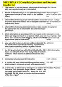 NICU RN A V1 Complete Questions and Answers Latest Updated 2024/2025 (Graded A+)