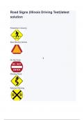 Road Signs (Illinois Driving Test)latest solution