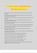 GA Pest Control Certification Exam Questions and Answers