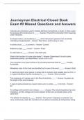 Journeyman Electrical Closed Book Exam #2 Missed Questions and Answers