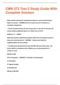 CMN 572 - Test 2 Study Guide With Complete Solution 