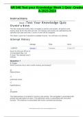 NR 546 Test your Knowledge Week 1 Quiz -Scored A-2023-2024