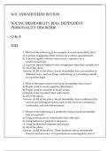 SOC 4508 MIDTERM REVIEW SOCIAL DESIRABILITY BIAS, DEPENDENT PERSONALOTY DISORDER Q & A 2024SOC 4508 MIDTERM REVIEW SOCIAL DESIRABILITY BIAS, DEPENDENT PERSONALOTY DISORDER Q & A 2024