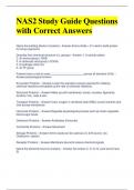 Bundle For NAS 2 Exam Questions with Correct Answers