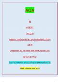 AQA AS HISTORY 7041/2D Religious conflict and the Church in England, c1529– c1570 Component 2D The break with Rome, c1529–1547 Version: 1.0 Final IB/M/Jun23/E4 7041/2D AS  HISTORY Religious conflict and the Church in England, c1529–c1570  Component 2D The