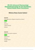 NR546 / NR 546 Midterm Exam (2024 / 2025 Updated): Advanced Pharmacology Psychopharmacology for the Psychiatric-Mental Health Nurse Practitioner | Questions and Verified Answers New!! – Chamberlain